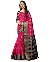 Vaidehi Fashion Embroidered Silk Blend Vichitra Saree With Blouse Pis (DevRath)