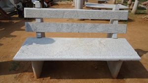 Granite Bench with Backrest